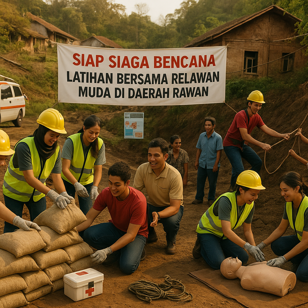 Siap Siaga Bencana: Latihan Bersama Relawan Muda di Daerah Rawan