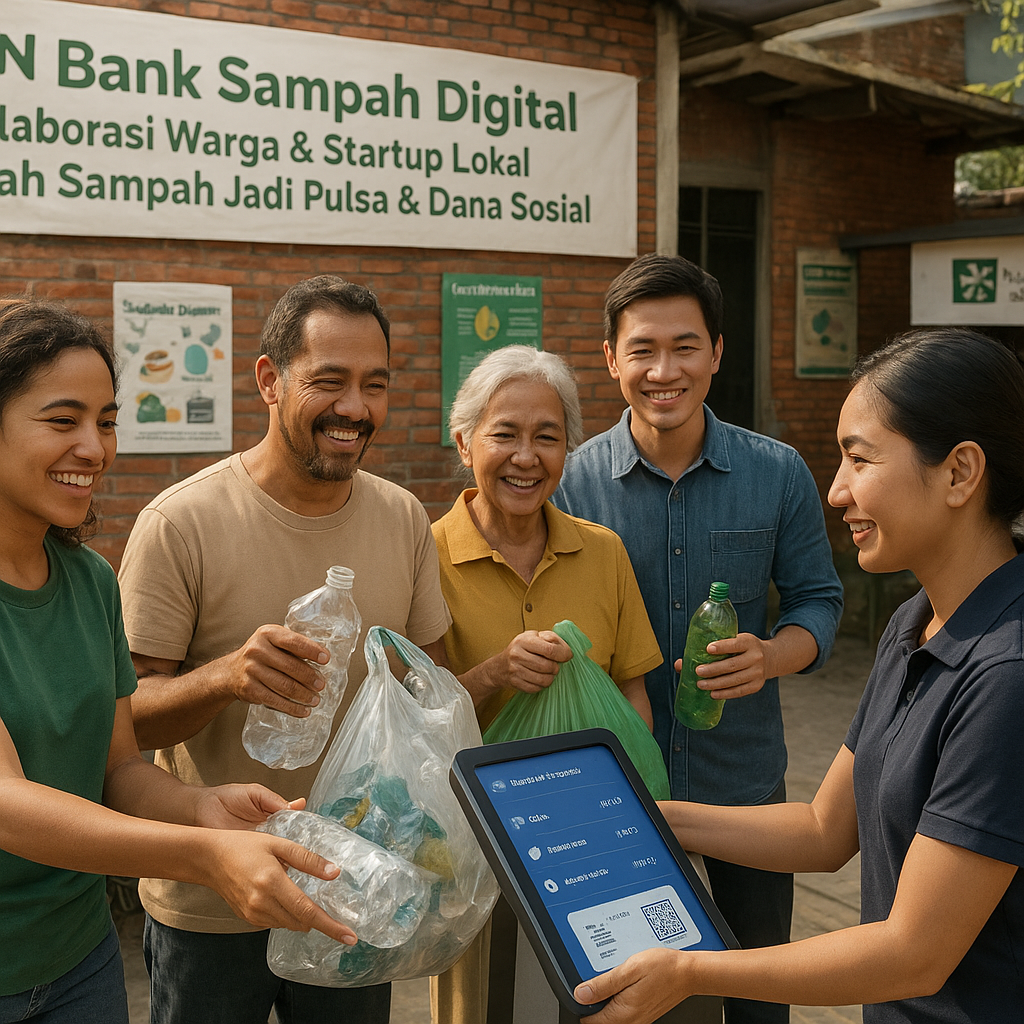 Bank Sampah Digital: Kolaborasi Warga & Startup Lokal Ubah Sampah Jadi Pulsa & Dana Sosial