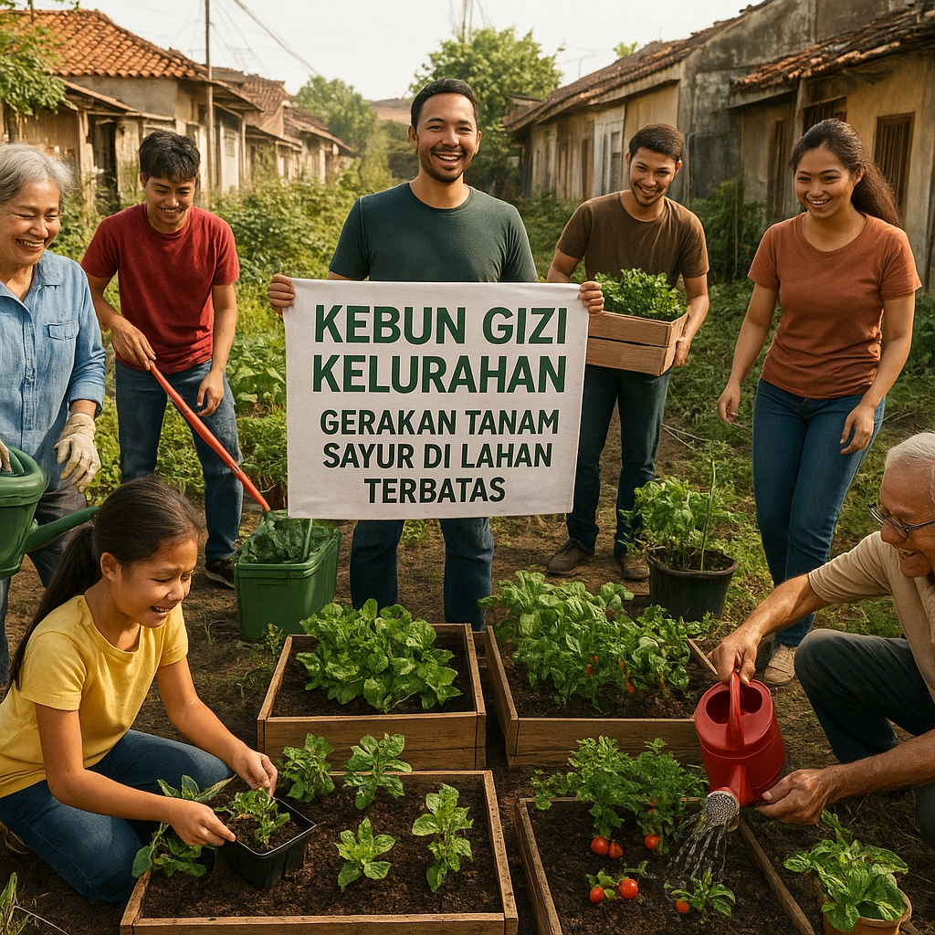 Kebun Gizi Kelurahan: Gerakan Tanam Sayur di Lahan Terbatas untuk Ketahanan Pangan Lokal