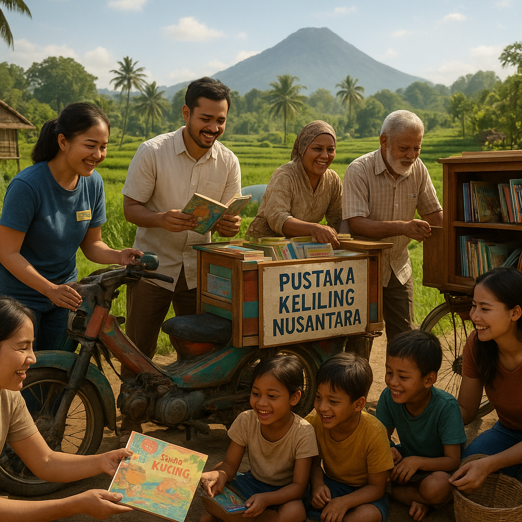 Pustaka Keliling Nusantara: Motor & Sepeda yang Membawa Buku Cerita ke Pelosok Desa