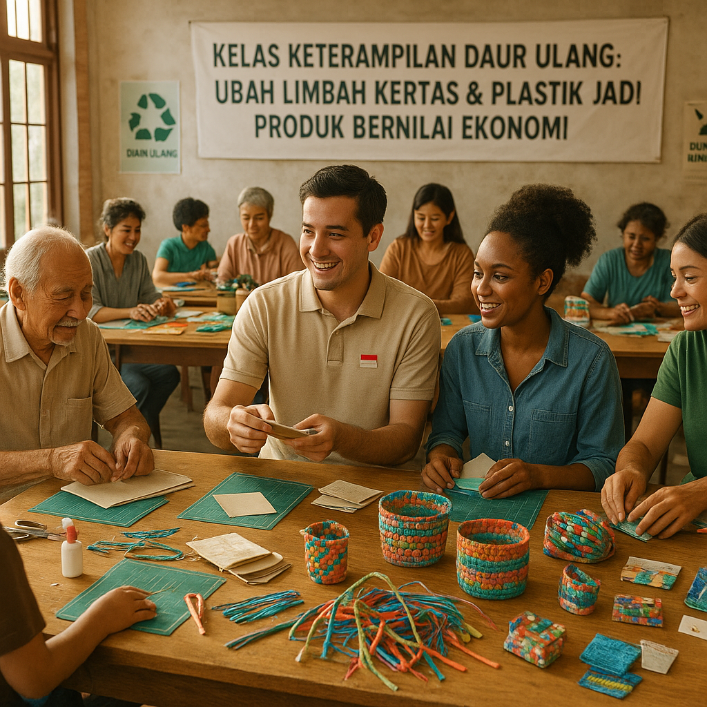 Kelas Keterampilan Daur Ulang: Ubah Limbah Kertas & Plastik Jadi Produk Bernilai Ekonomi