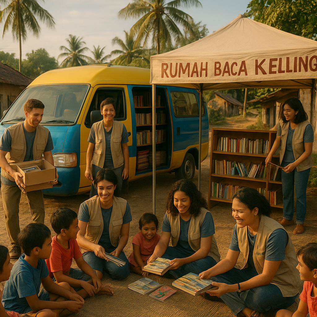 Rumah Baca Keliling: Jembatankan Buku dengan Semangat Anak-Anak di Pelosok