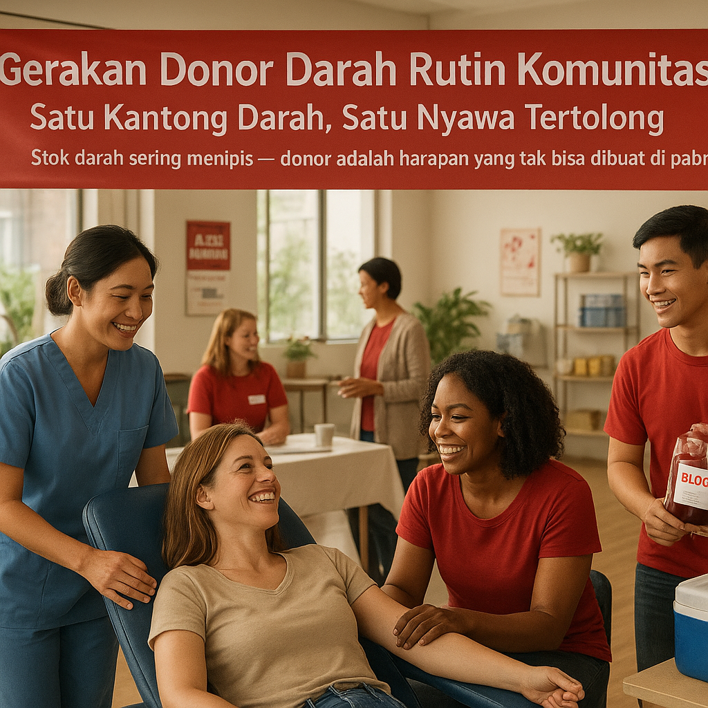 Gerakan Donor Darah Rutin Komunitas: Satu Kantong Darah, Satu Nyawa Tertolong