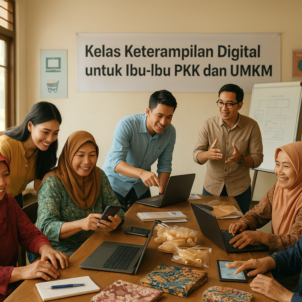 Kelas Keterampilan Digital untuk Ibu-Ibu PKK dan UMKM