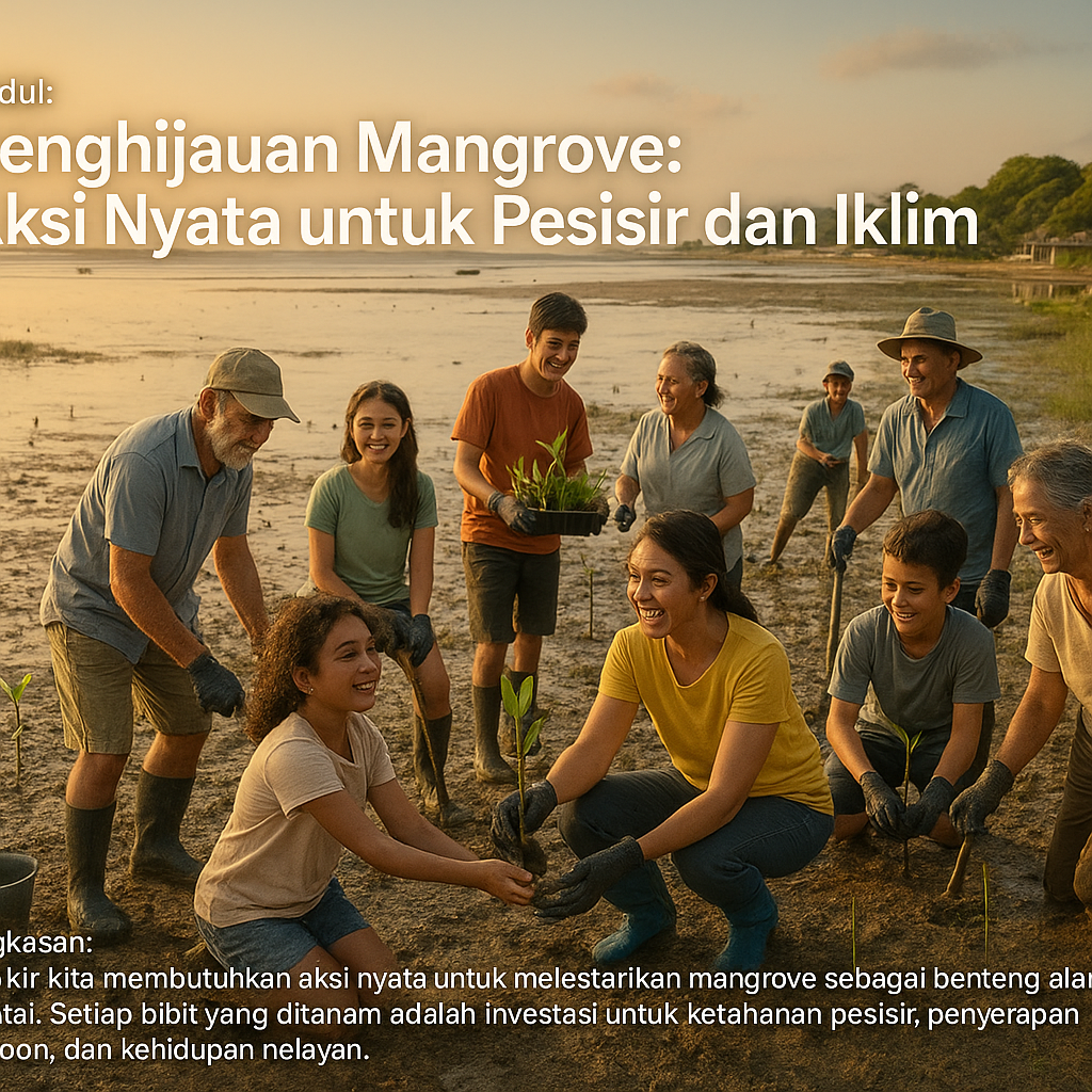 Penghijauan Mangrove: Aksi Nyata untuk Pesisir dan Iklim