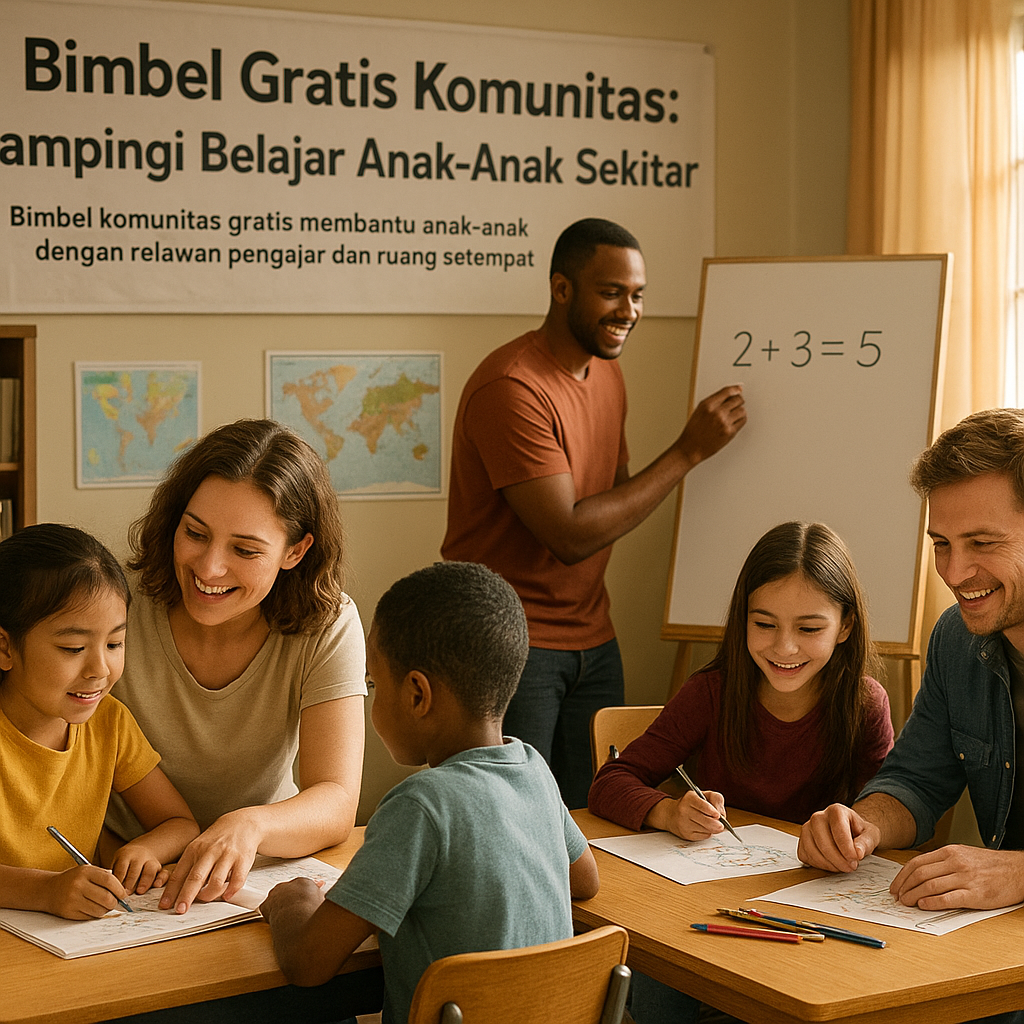 Bimbel Gratis Komunitas: Dampingi Belajar Anak-Anak Sekitar
