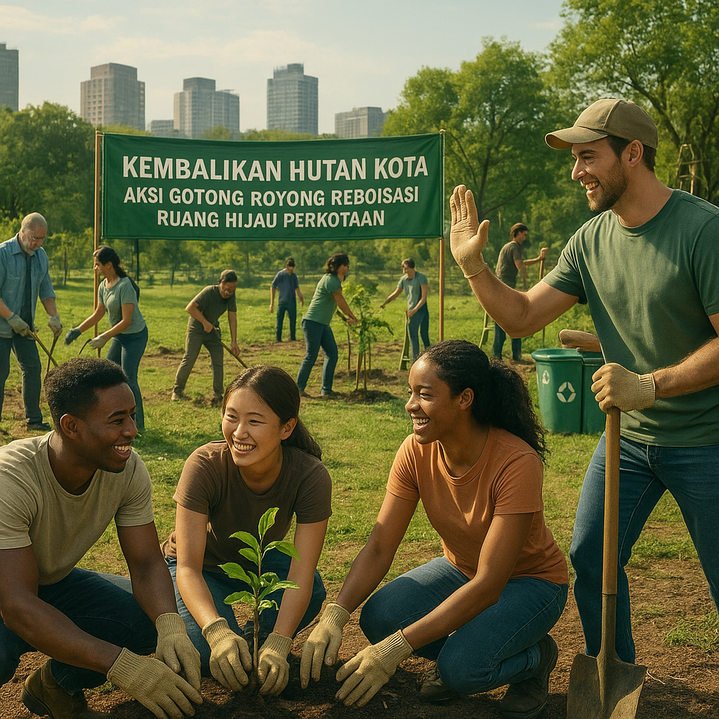 Kembalikan Hutan Kota: Aksi Gotong Royong Reboisasi Ruang Hijau Perkotaan