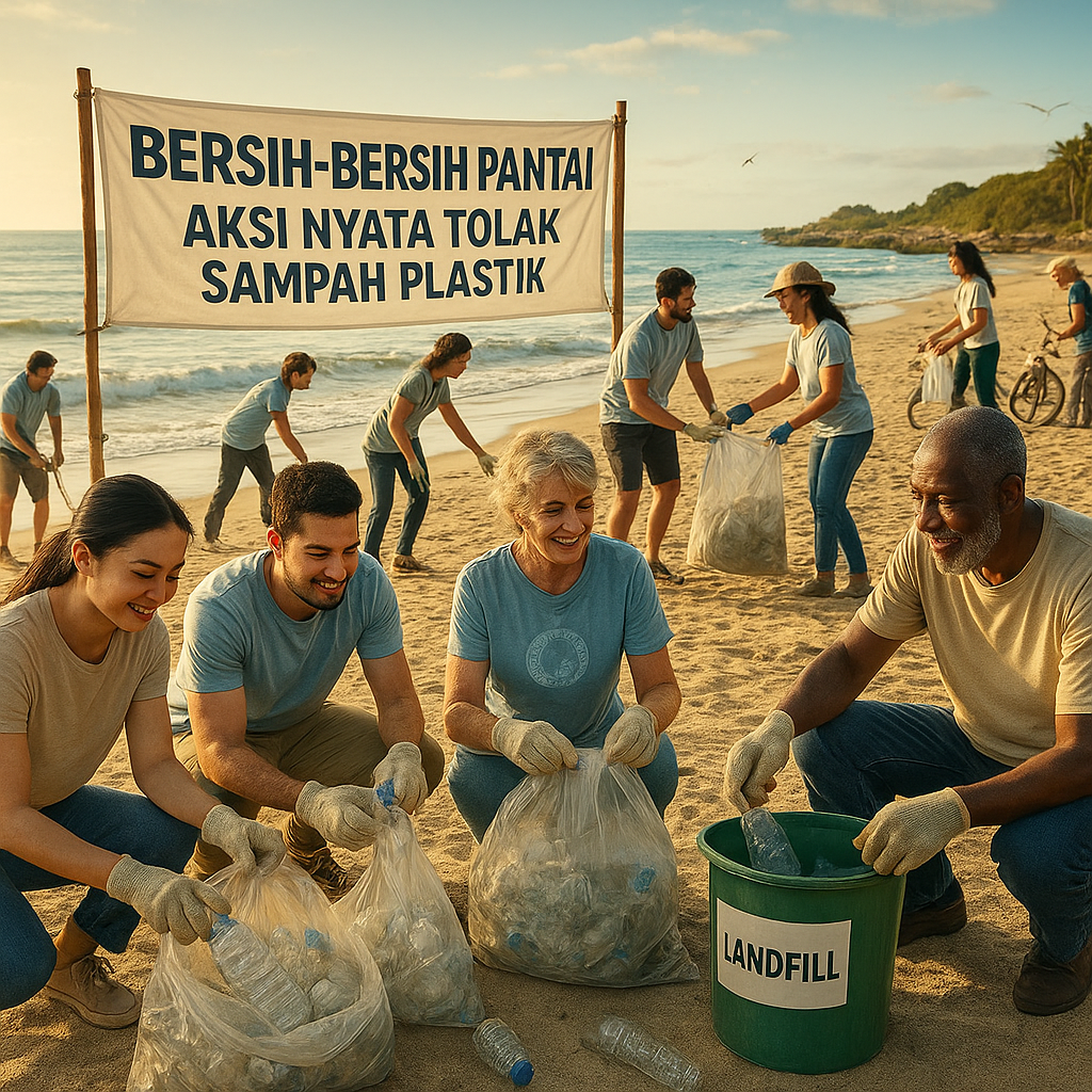 Bersih-Bersih Pantai: Aksi Nyata Tolak Sampah Plastik