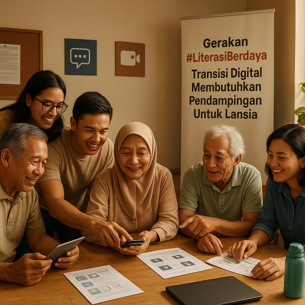 Gerakan #LiterasiBerdaya: Transisi Digital Membutuhkan Pendampingan Untuk Lansia