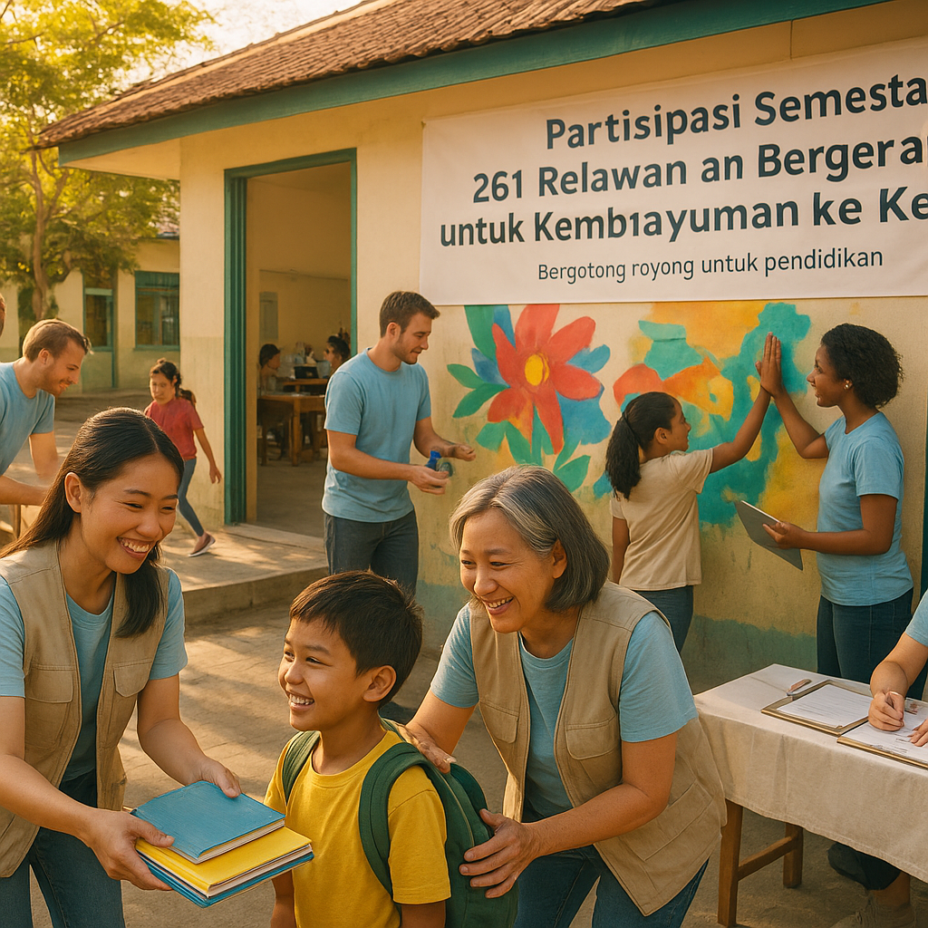 Partisipasi Semesta: 261 Relawan Bergerak untuk Kembalikan Senyuman ke Kelas