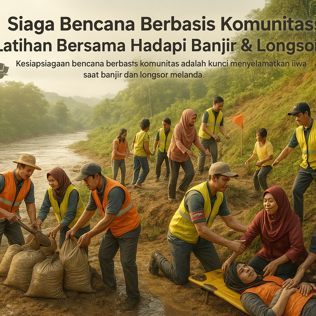 Siaga Bencana Berbasis Komunitas: Latihan Bersama Hadapi Banjir & Longsor
