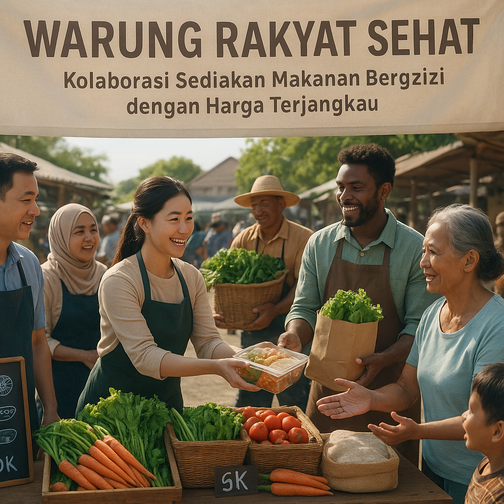 Warung Rakyat Sehat: Kolaborasi Sediakan Makanan Bergizi dengan Harga Terjangkau