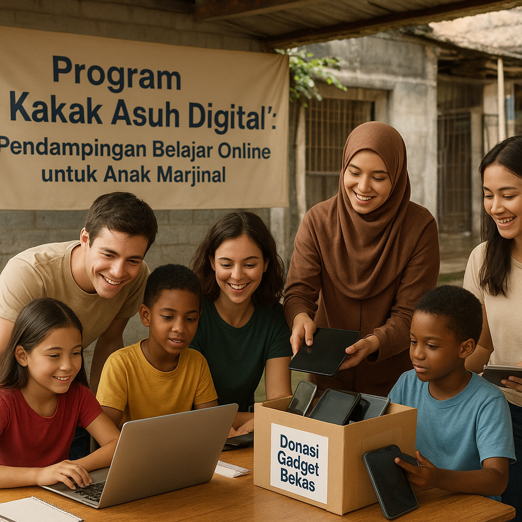 Program 'Kakak Asuh Digital': Pendampingan Belajar Online untuk Anak Marjinal