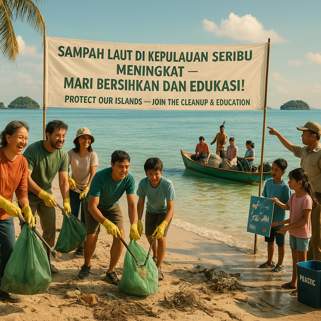 Sampah Laut di Kepulauan Seribu Meningkat, Mari Bersihkan dan Edukasi!