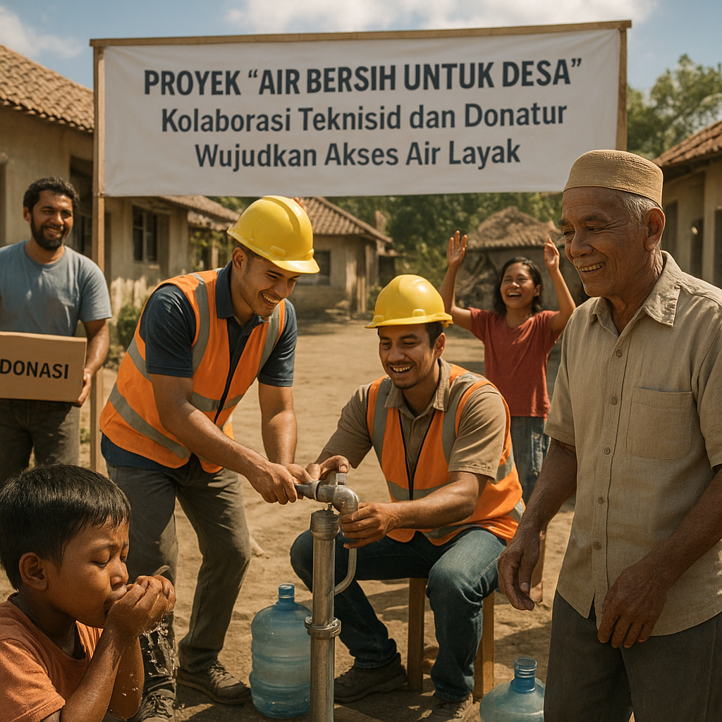 Proyek 'Air Bersih untuk Desa': Kolaborasi Teknisi dan Donatur Wujudkan Akses Air Layak