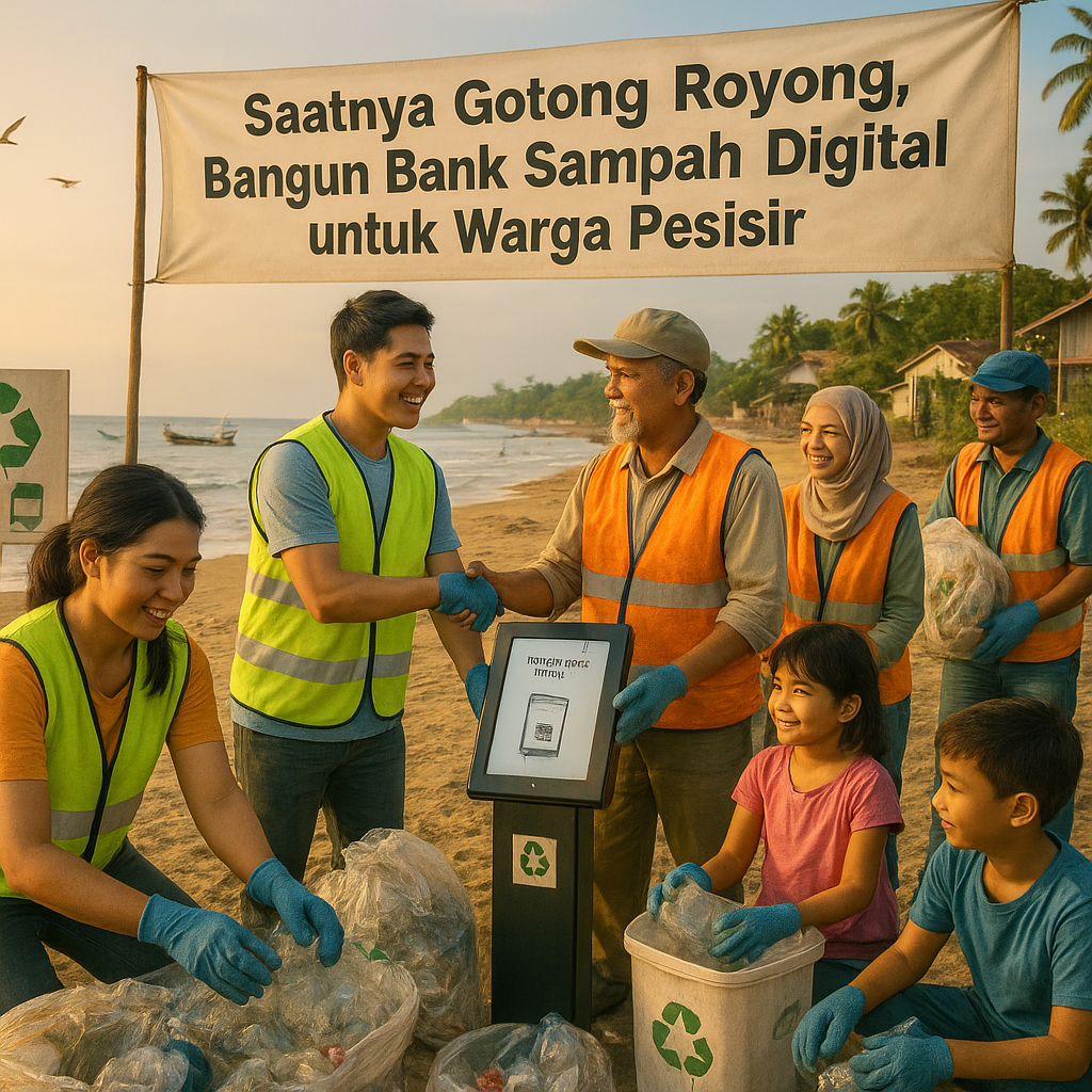 Saatnya Gotong Royong, Bangun Bank Sampah Digital untuk Warga Pesisir