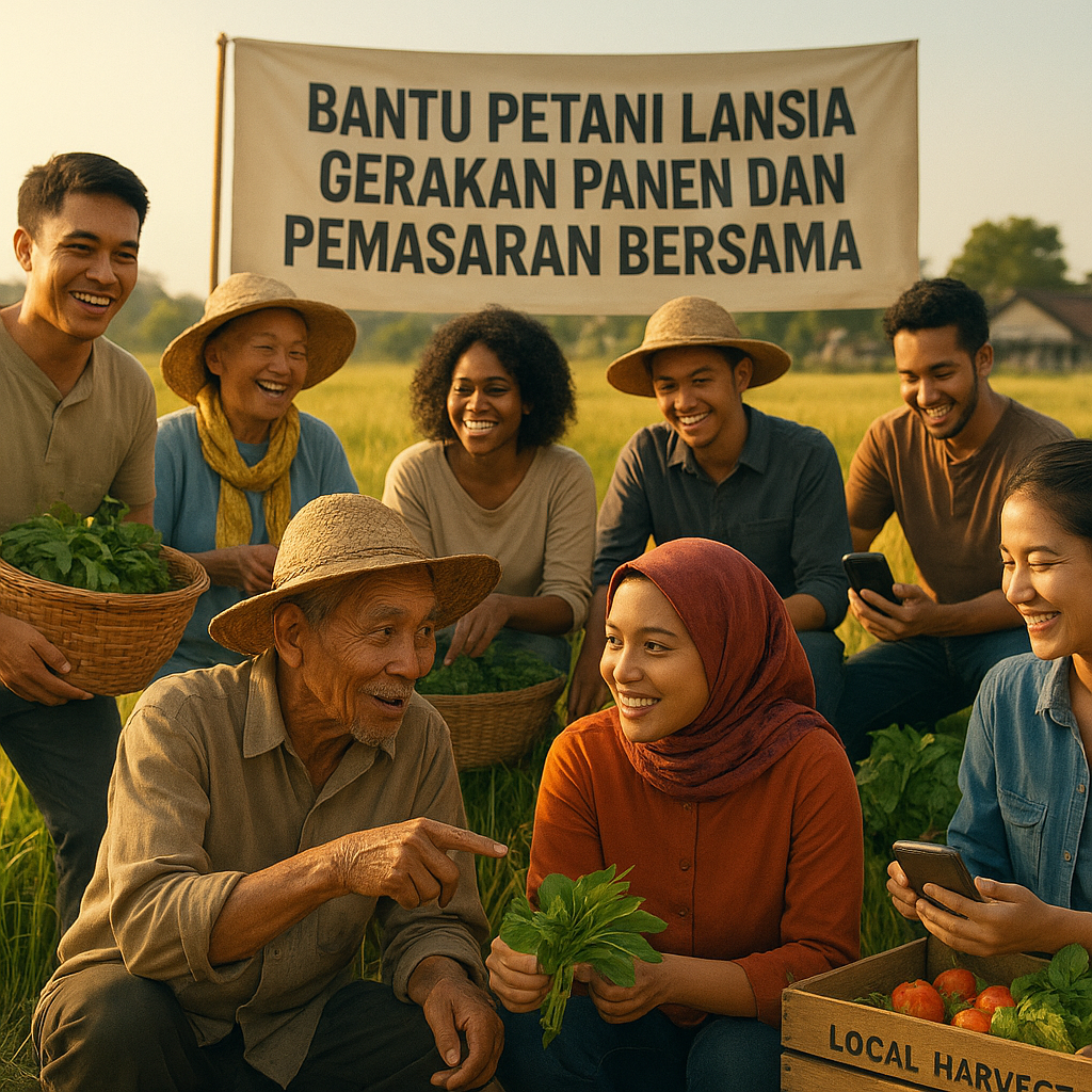 Bantu Petani Lansia, Gerakan Panen dan Pemasaran Bersama