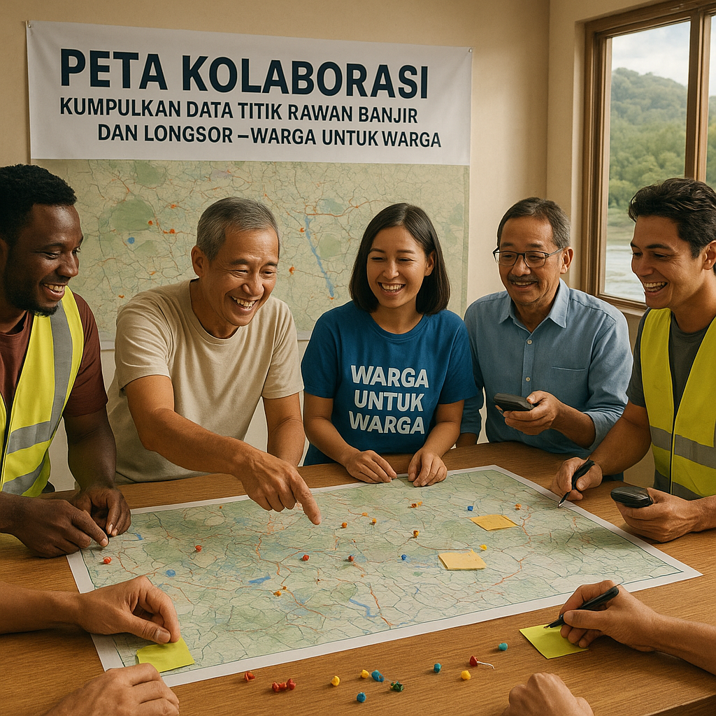 Peta Kolaborasi: Kumpulkan Data Titik Rawan Banjir dan Longsor Warga untuk Warga