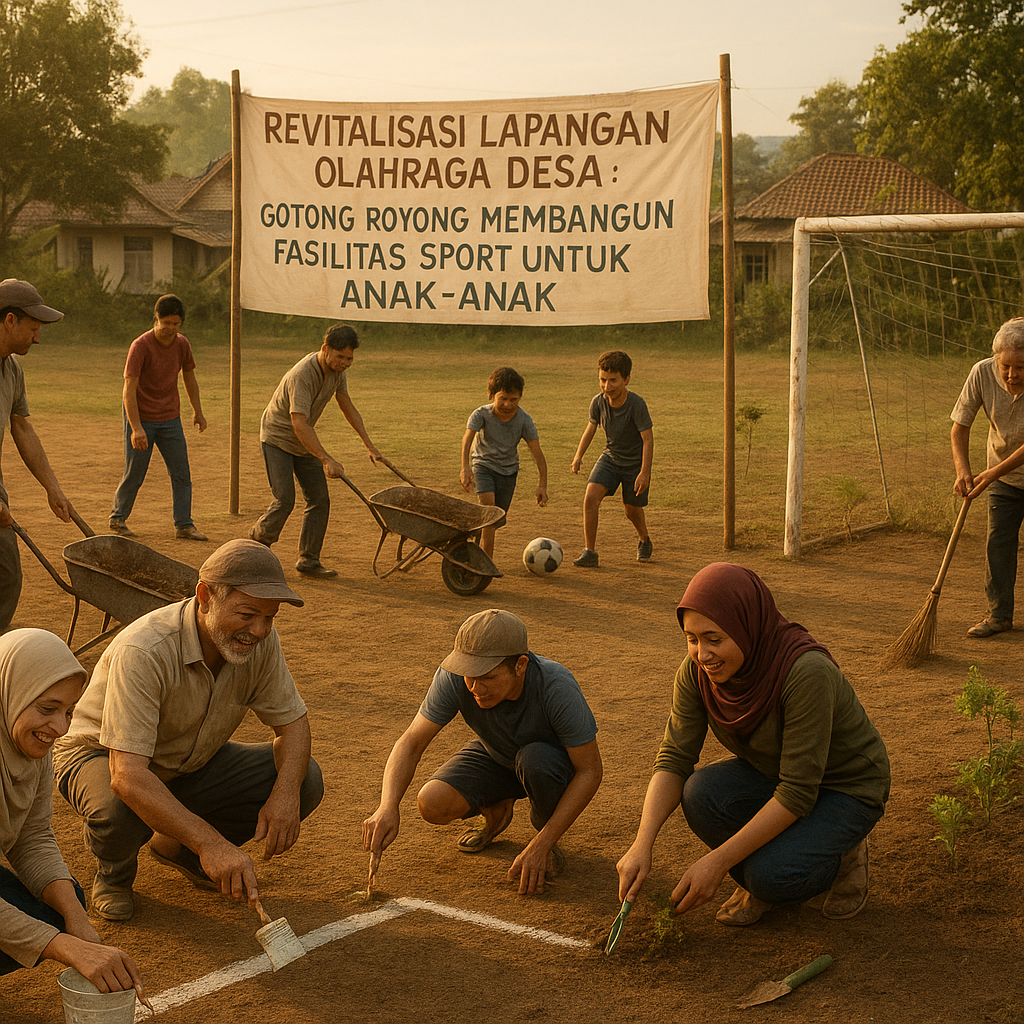 Revitalisasi Lapangan Olahraga Desa: Gotong Royong Membangun Fasilitas Sport untuk Anak-anak