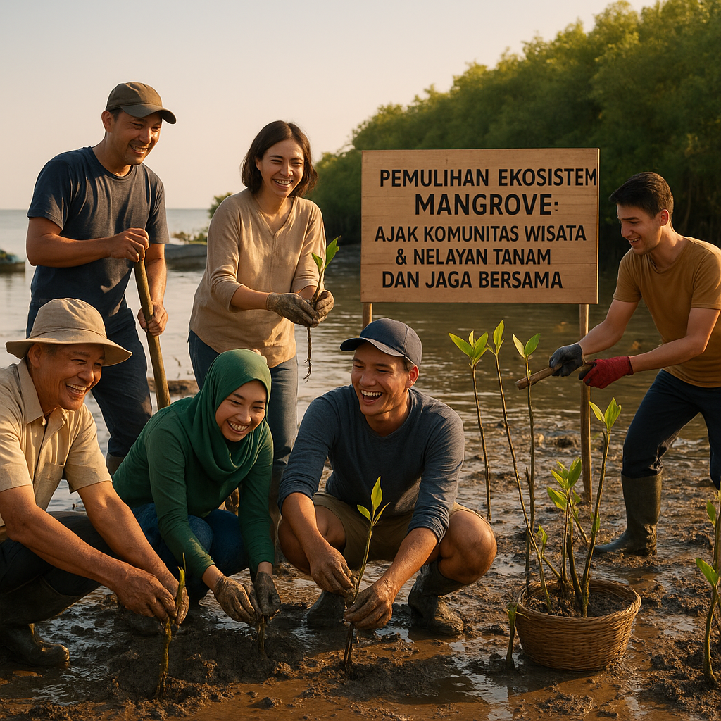 Pemulihan Ekosistem Mangrove: Ajak Komunitas Wisata & Nelayan Tanam dan Jaga Bersama