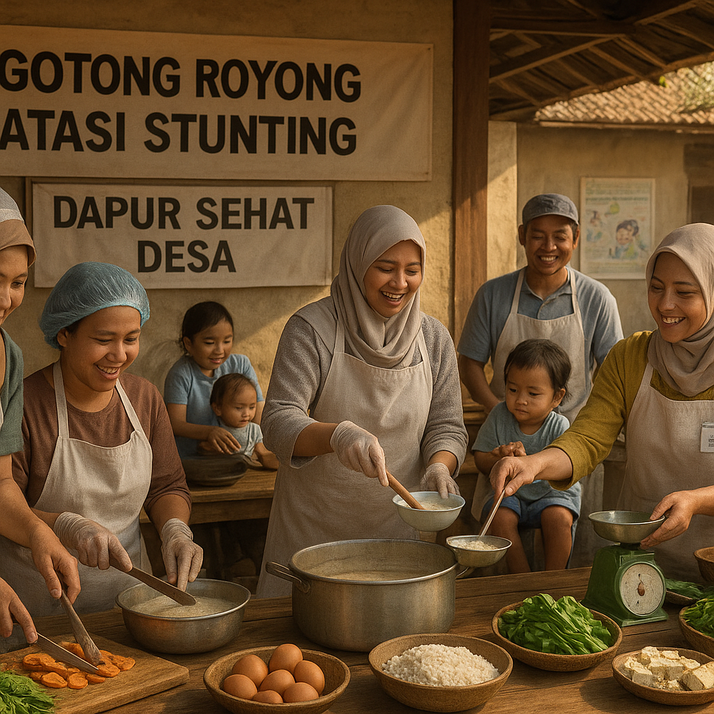 Gotong Royong Atasi Stunting: Inisiatif Dapur Sehat Desa untuk Ibu dan Balita