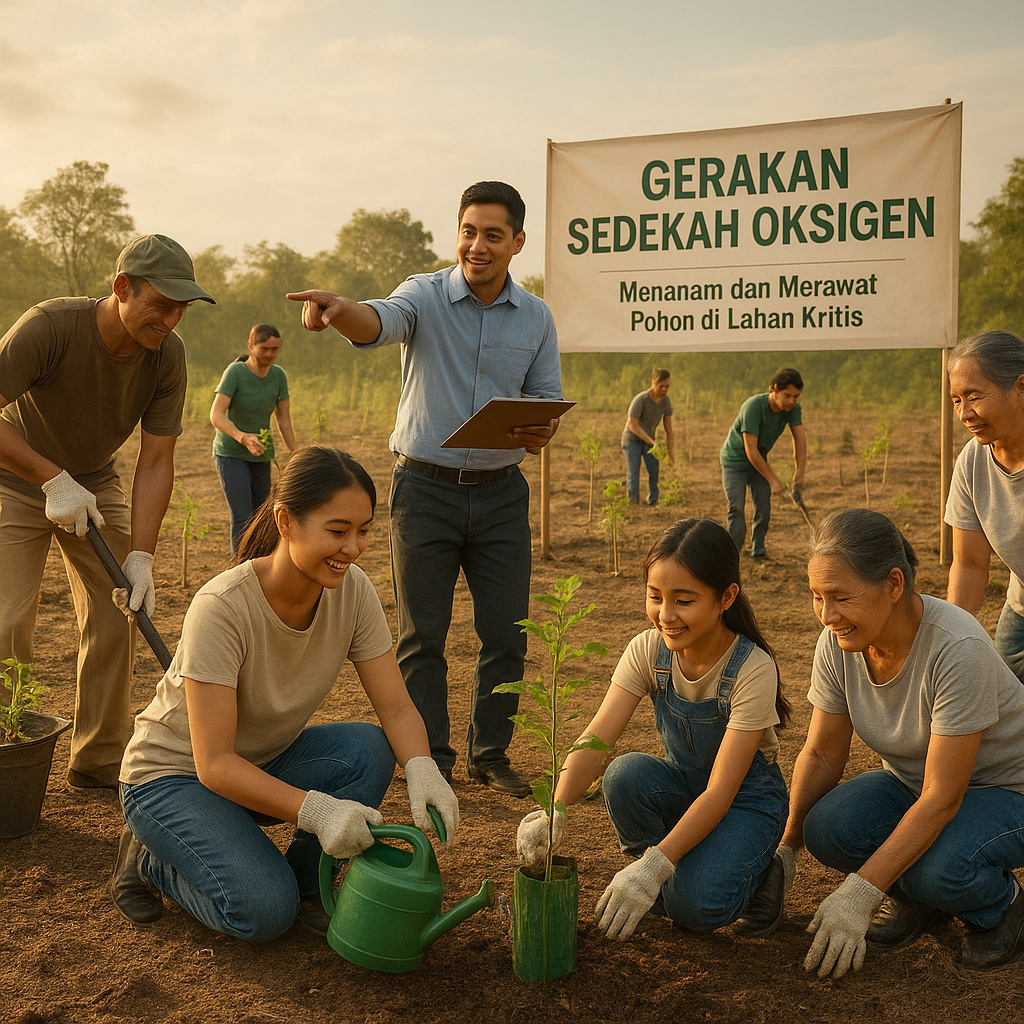 Gerakan "Sedekah Oksigen": Menanam dan Merawat Pohon di Lahan Kritis