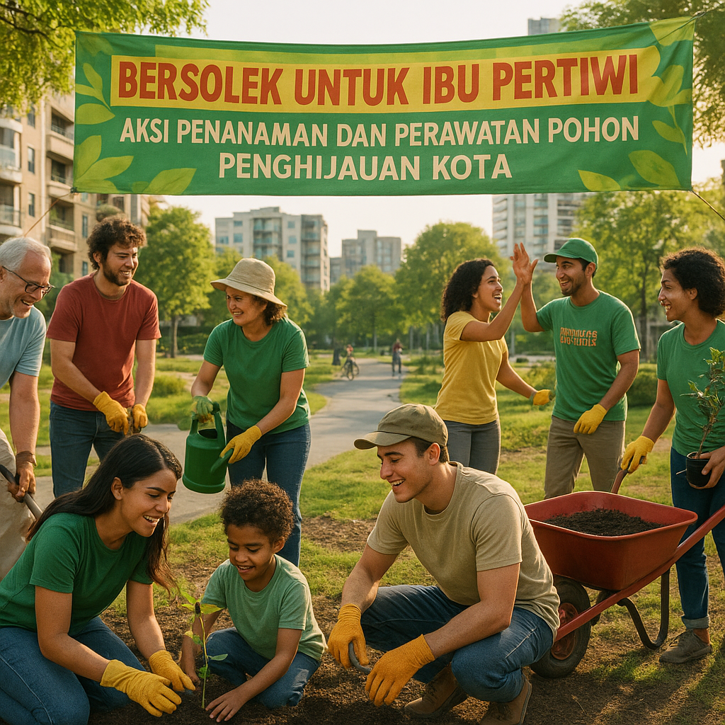 Bersolek untuk Ibu Pertiwi: Aksi Penanaman dan Perawatan Pohon Penghijauan Kota