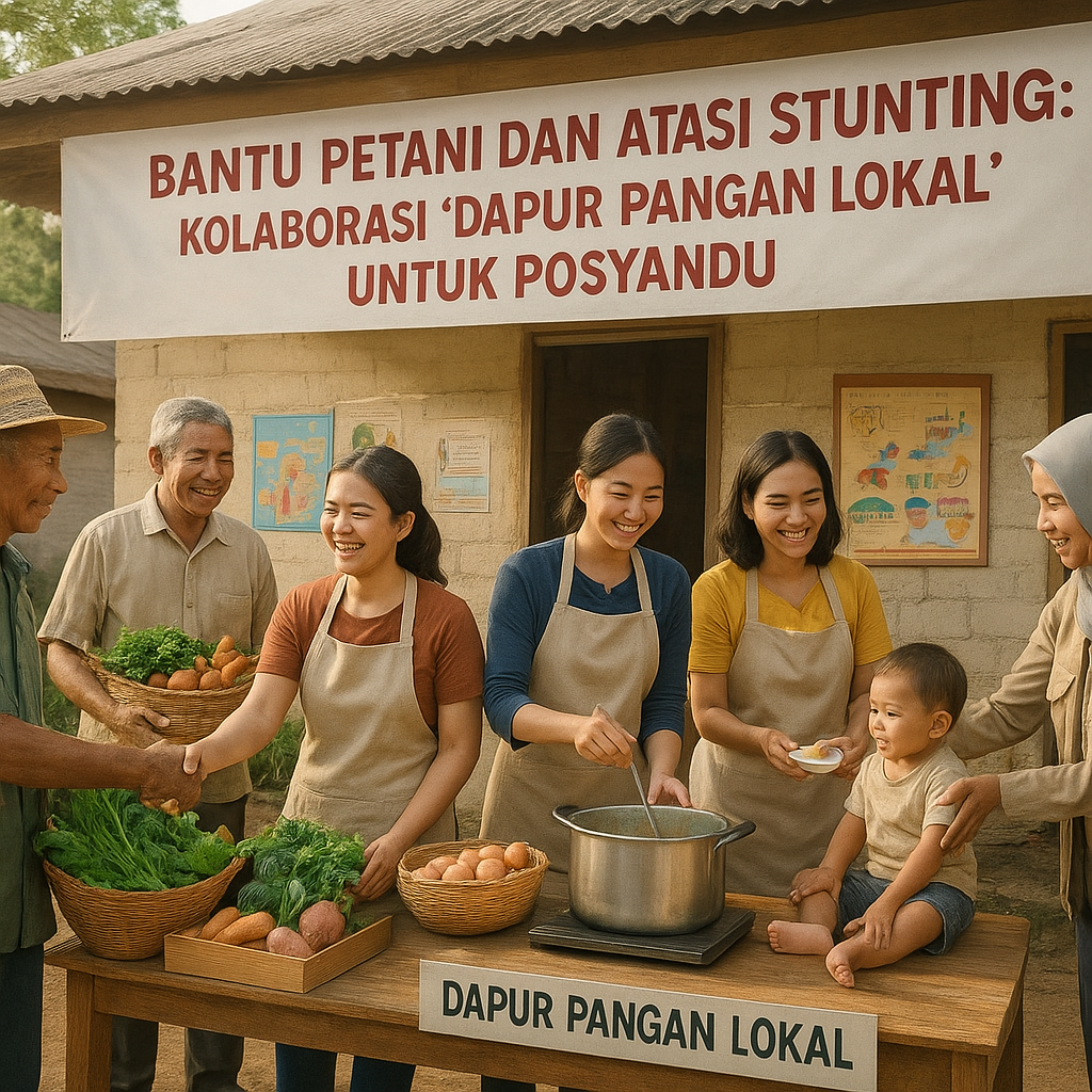 Bantu Petani dan Atasi Stunting: Kolaborasi 'Dapur Pangan Lokal' untuk Posyandu