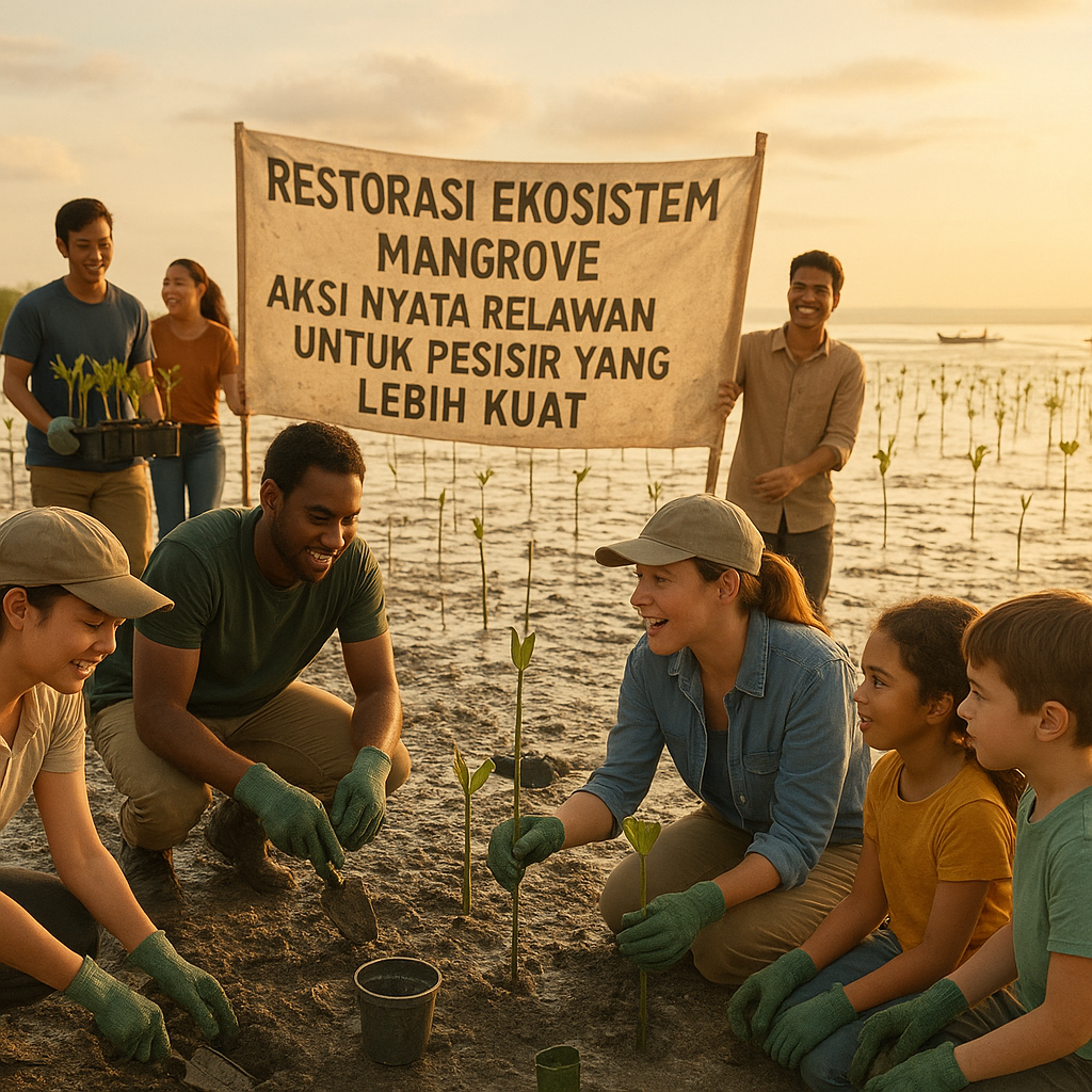 Restorasi Ekosistem Mangrove: Aksi Nyata Relawan untuk Pesisir yang Lebih Kuat
