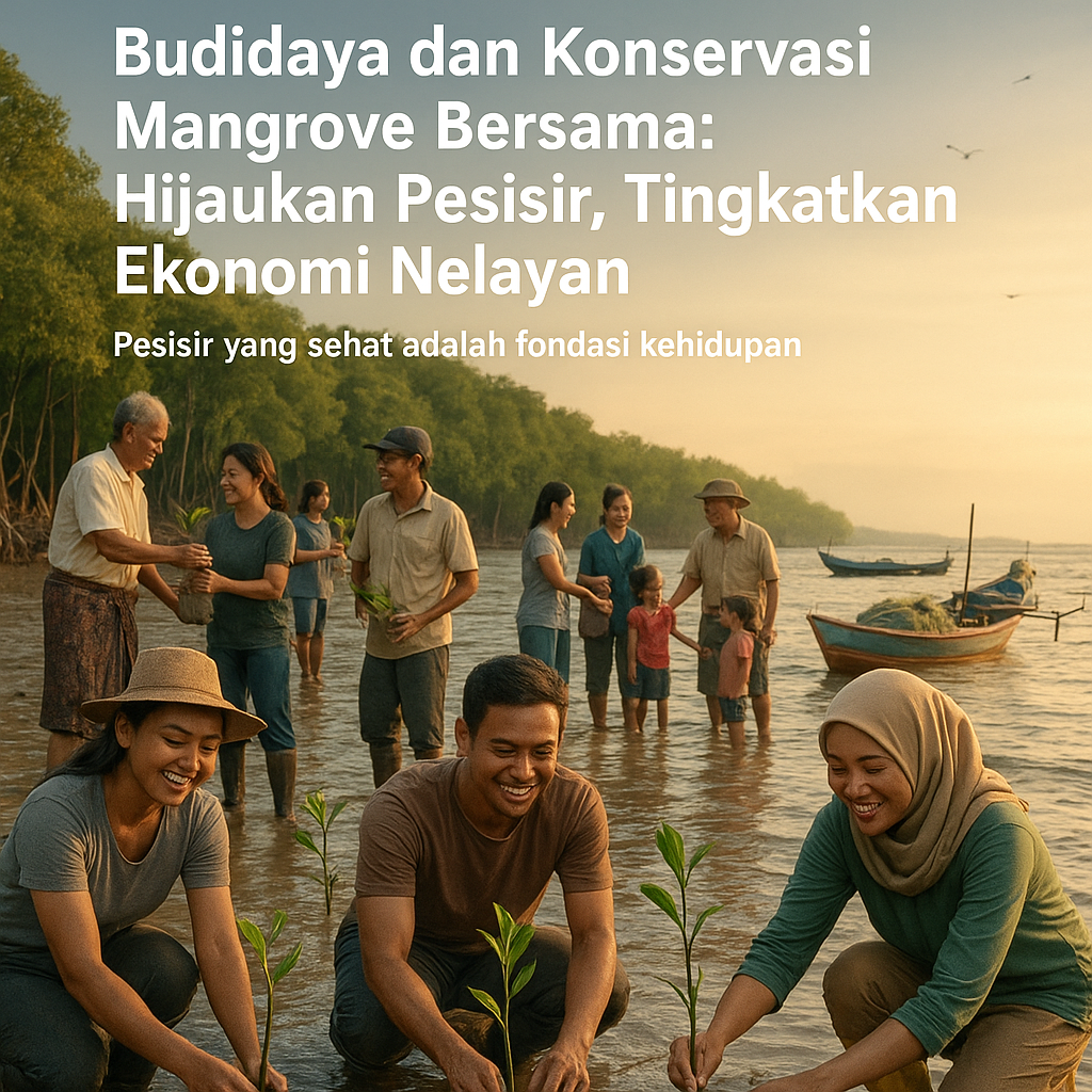 Budidaya dan Konservasi Mangrove Bersama: Hijaukan Pesisir, Tingkatkan Ekonomi Nelayan