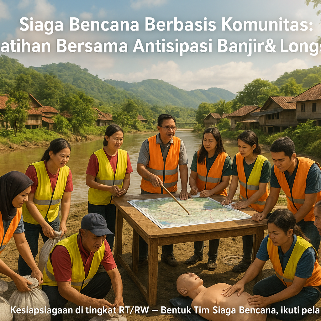 Siaga Bencana Berbasis Komunitas: Latihan Bersama Antisipasi Banjir & Longsor