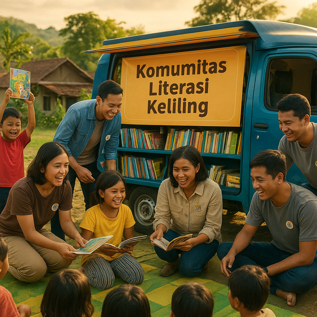 Komunitas Literasi Keliling Jemput Bola Baca Anak di Daerah 3T