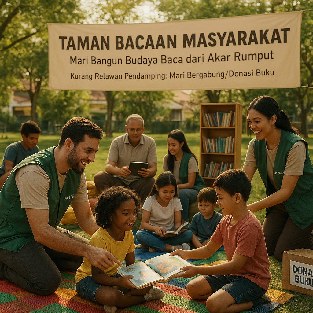 Taman Bacaan Masyarakat Kurang Relawan Pendamping: Mari Bangun Budaya Baca dari Akar Rumput