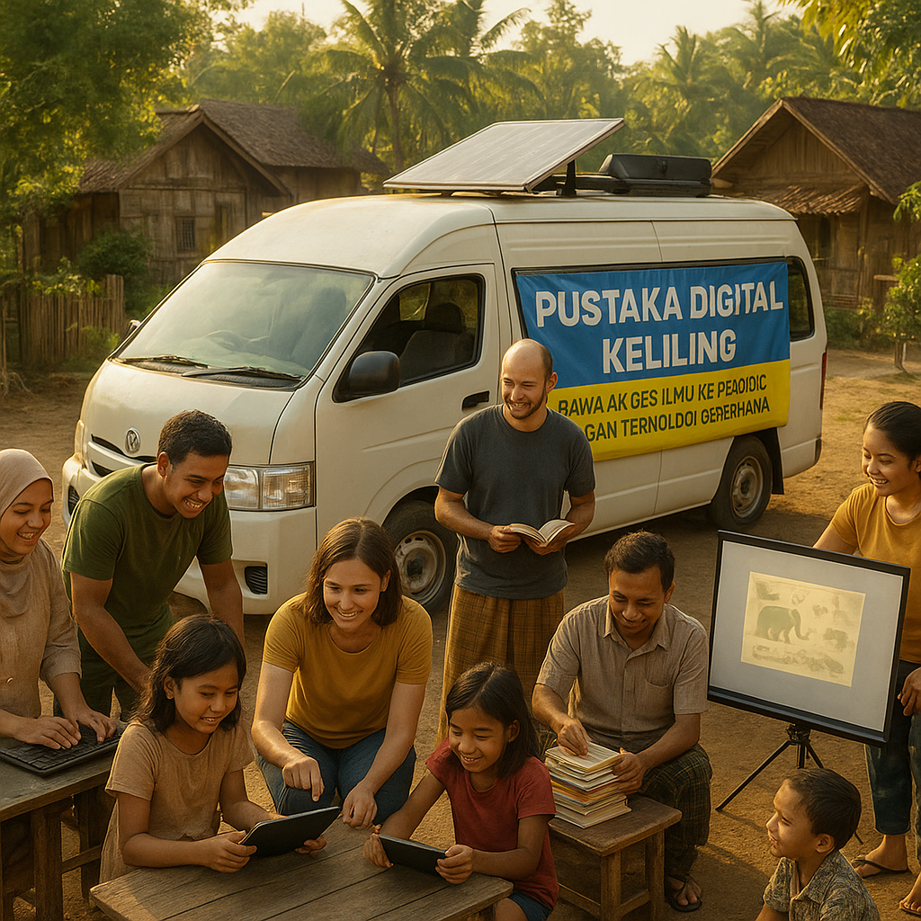 Pustaka Digital Keliling: Bawa Akses Ilmu ke Pelosok dengan Teknologi Sederhana