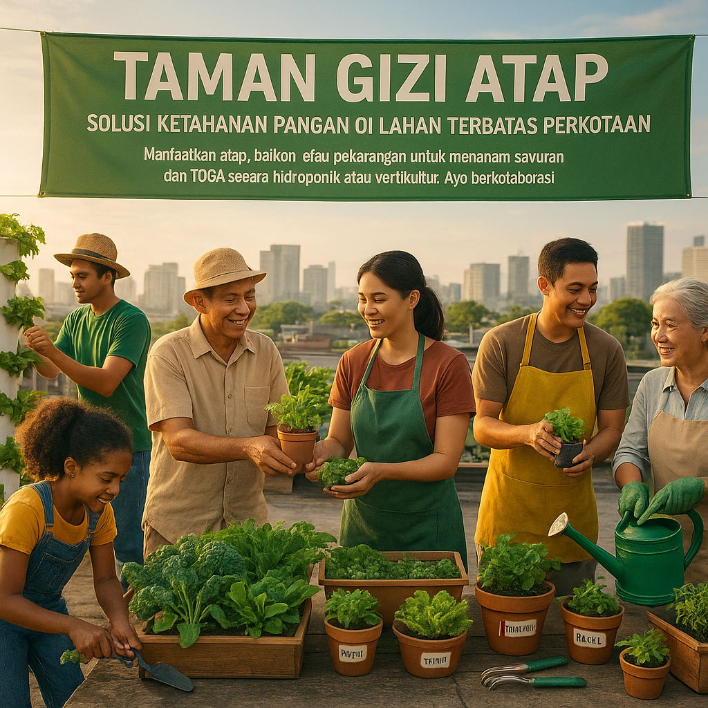 Taman Gizi Atap: Solusi Ketahanan Pangan di Lahan Terbatas Perkotaan