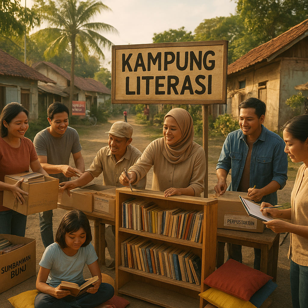 Kampung Literasi: Inisiatif Warga Membangun Perpustakaan Mini dari Sumbangan Buku
