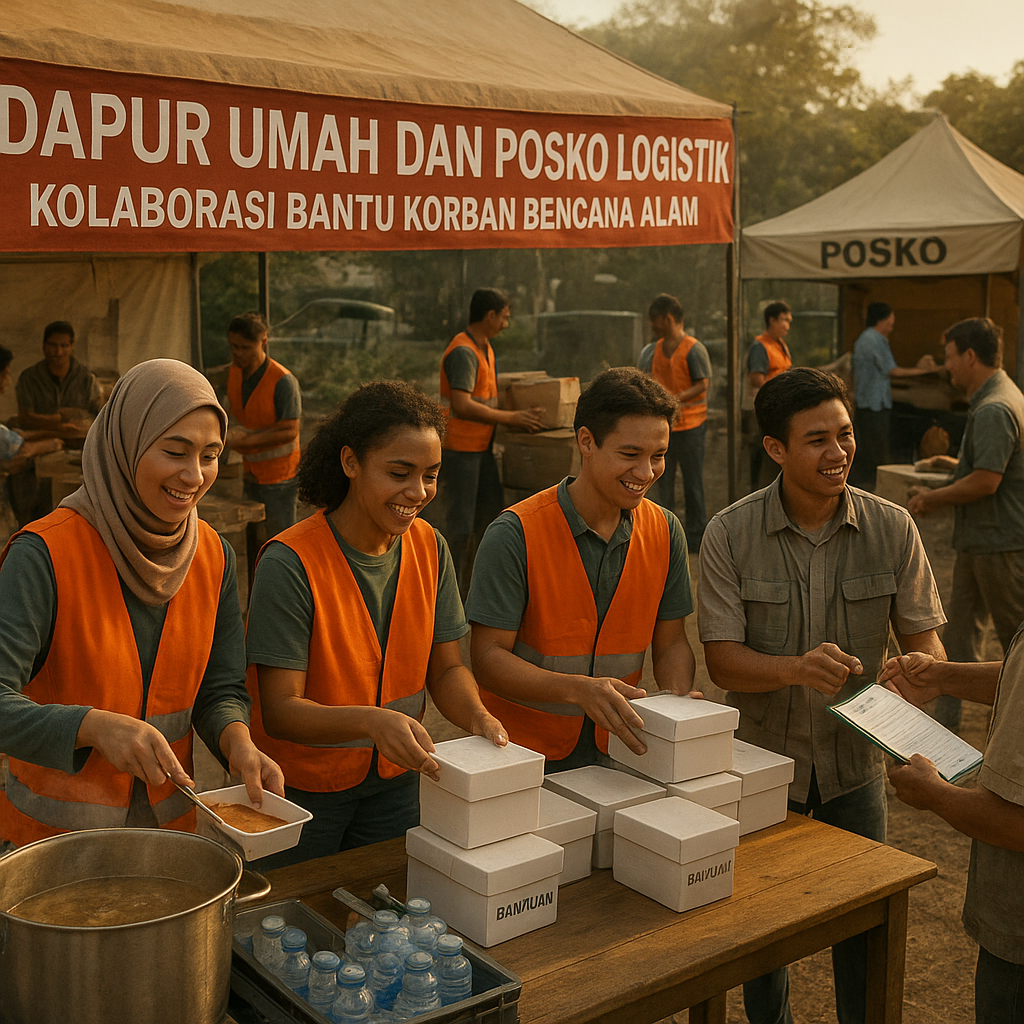 Dapur Umah dan Posko Logistik: Kolaborasi Bantu Korban Bencana Alam