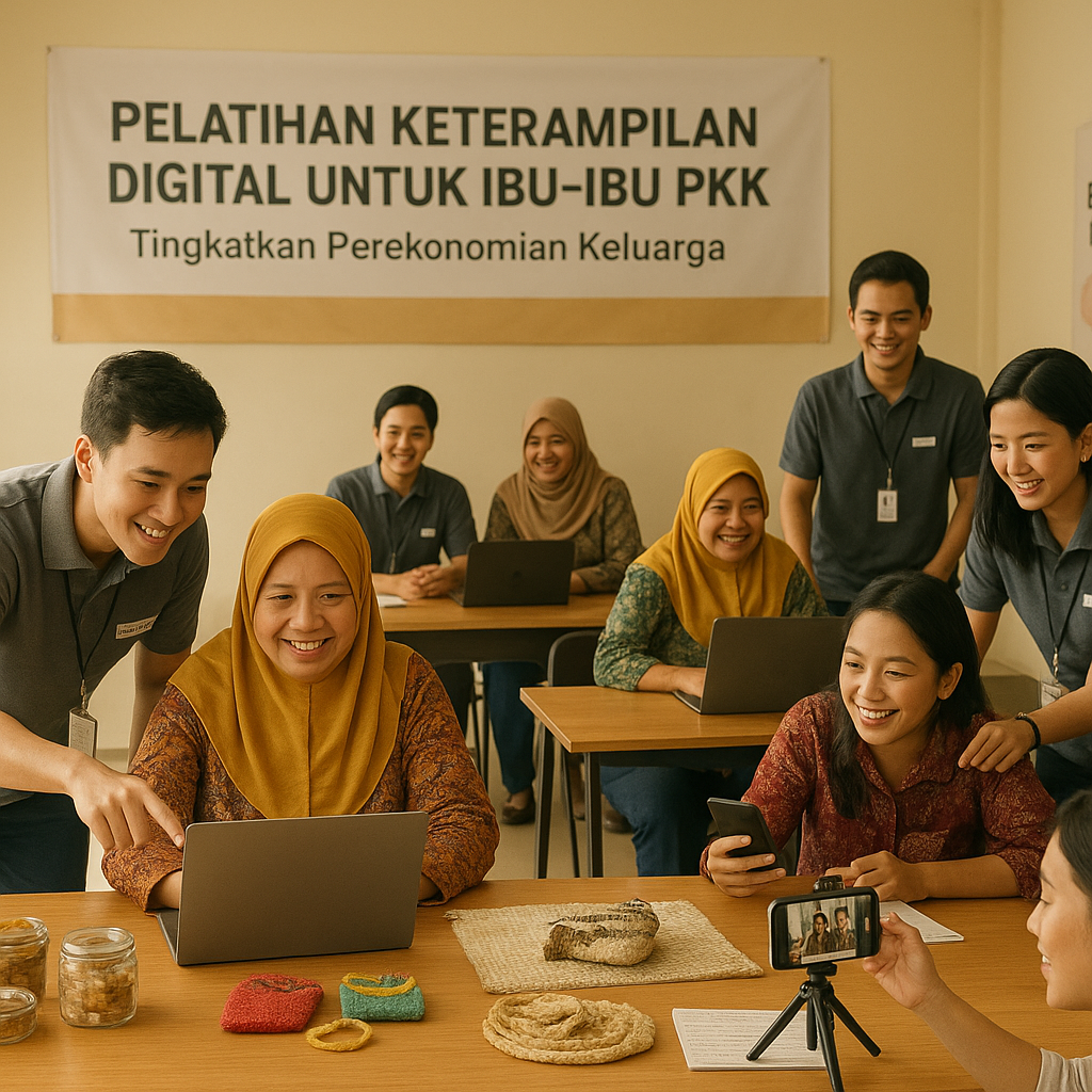 Pelatihan Keterampilan Digital untuk Ibu-ibu PKK Tingkatkan Perekonomian Keluarga