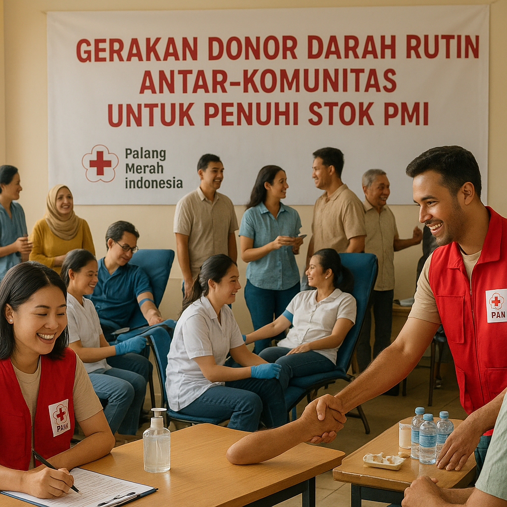 Gerakan Donor Darah Rutin Antar-Komunitas untuk Penuhi Stok PMI