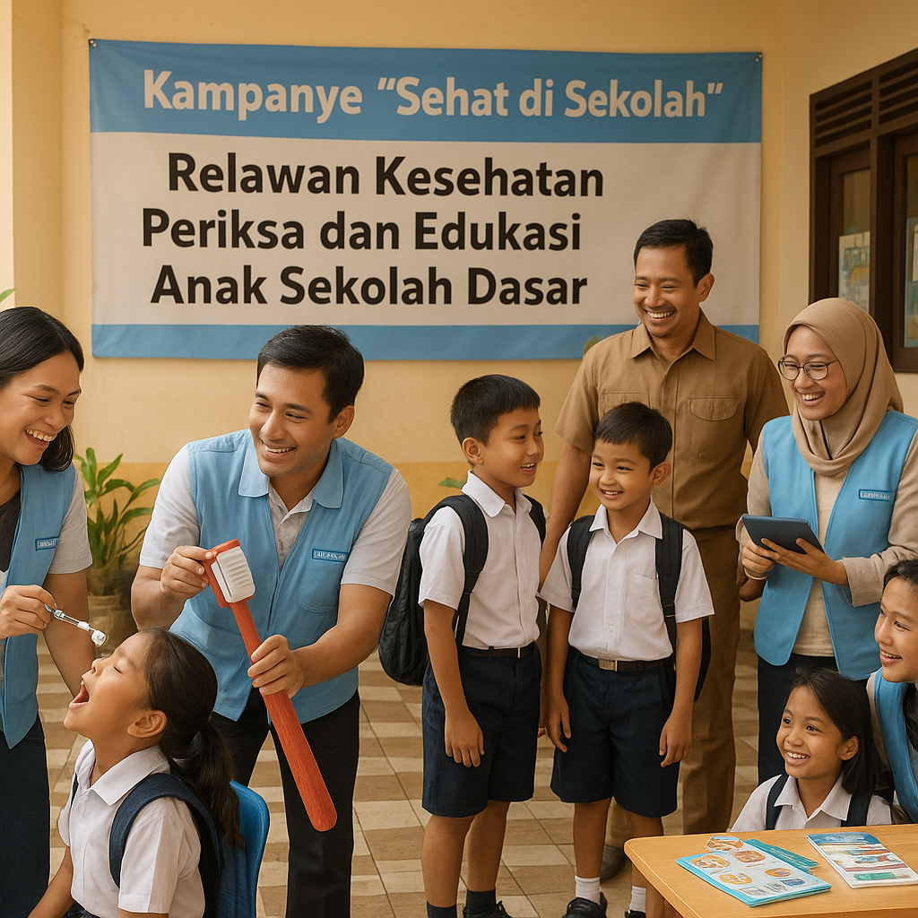 Kampanye 'Sehat di Sekolah': Relawan Kesehatan Periksa dan Edukasi Anak Sekolah Dasar