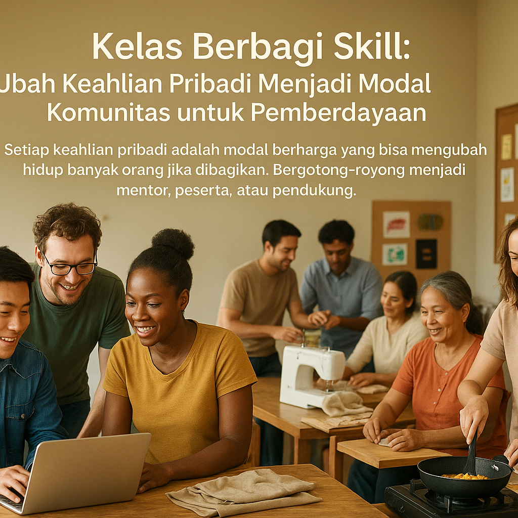 Kelas Berbagi Skill: Ubah Keahlian Pribadi Menjadi Modal Komunitas untuk Pemberdayaan