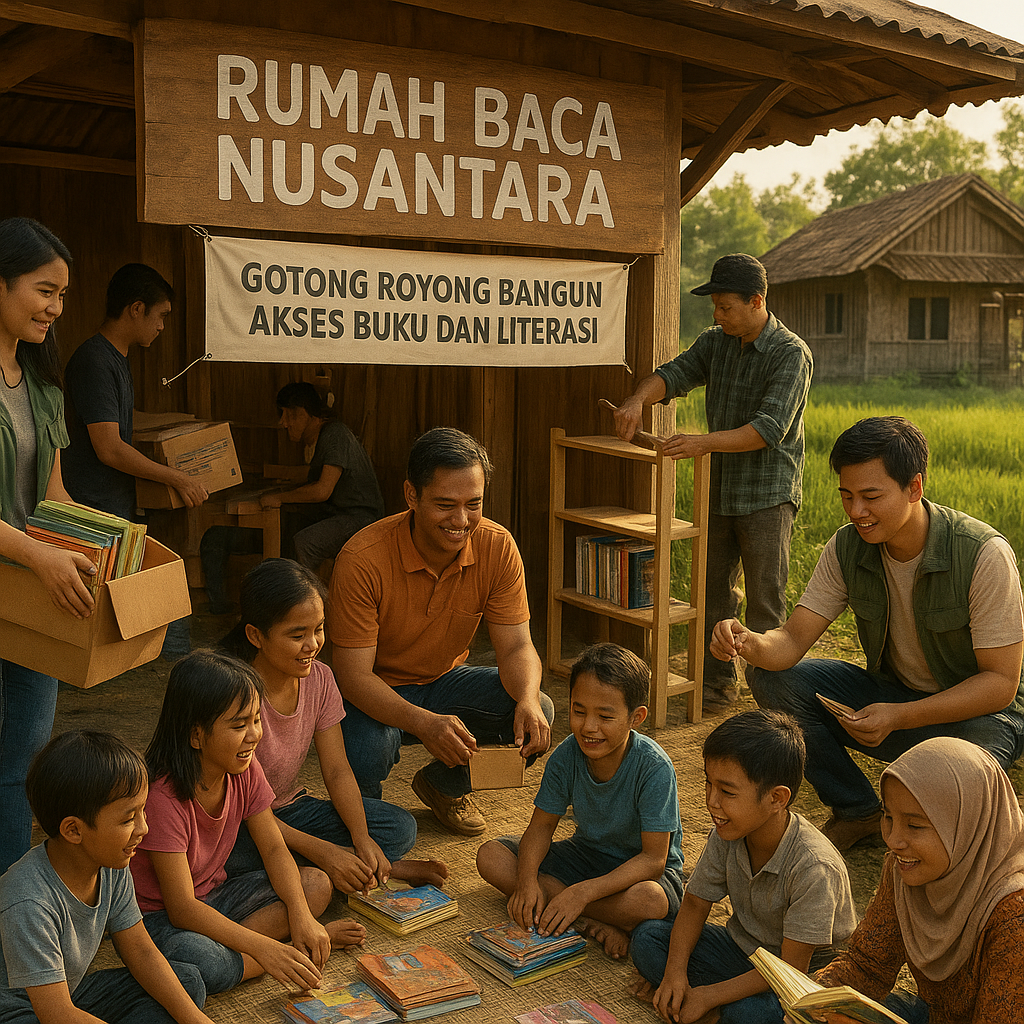 Rumah Baca Nusantara: Gotong Royong Bangun Akses Buku dan Literasi di Pelosok Desa