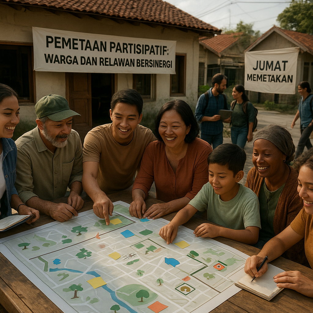 Pemetaan Partisipatif: Warga dan Relawan Bersinergi Petakan Potensi dan Risiko di Lingkungannya