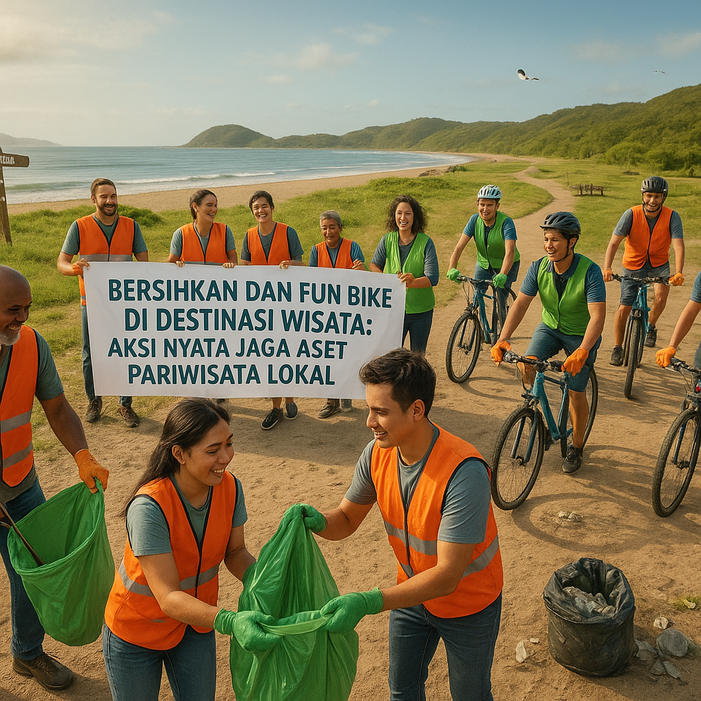 Bersihkan dan Fun Bike di Destinasi Wisata: Aksi Nyata Jaga Aset Pariwisata Lokal