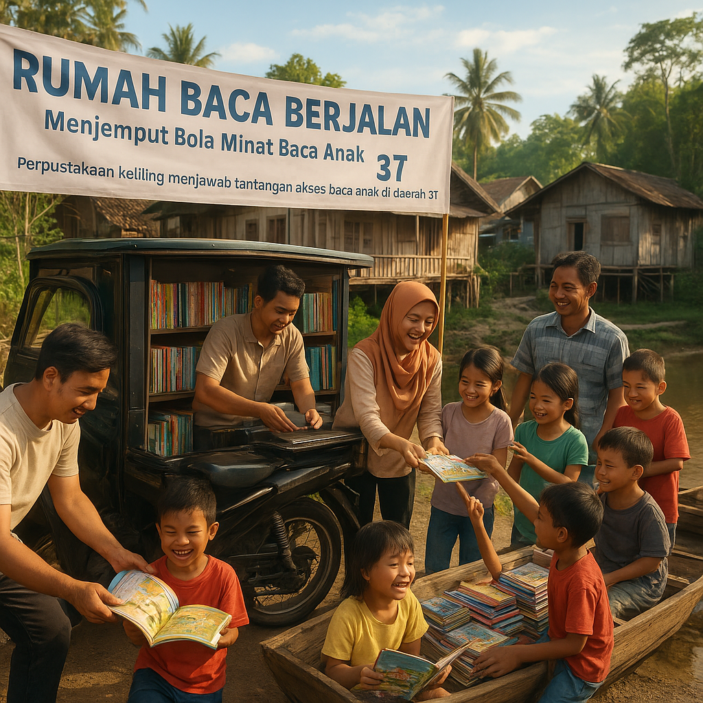 Rumah Baca Berjalan: Menjemput Bola Minat Baca Anak di Daerah 3T