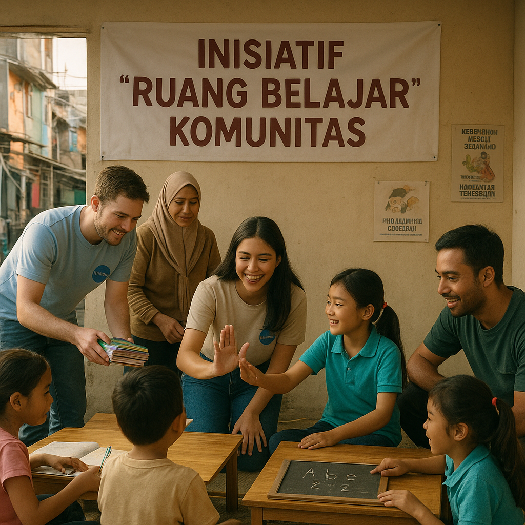 Inisiatif "Ruang Belajar" Komunitas untuk Anak-anak di Kawasan Permukiman Padat