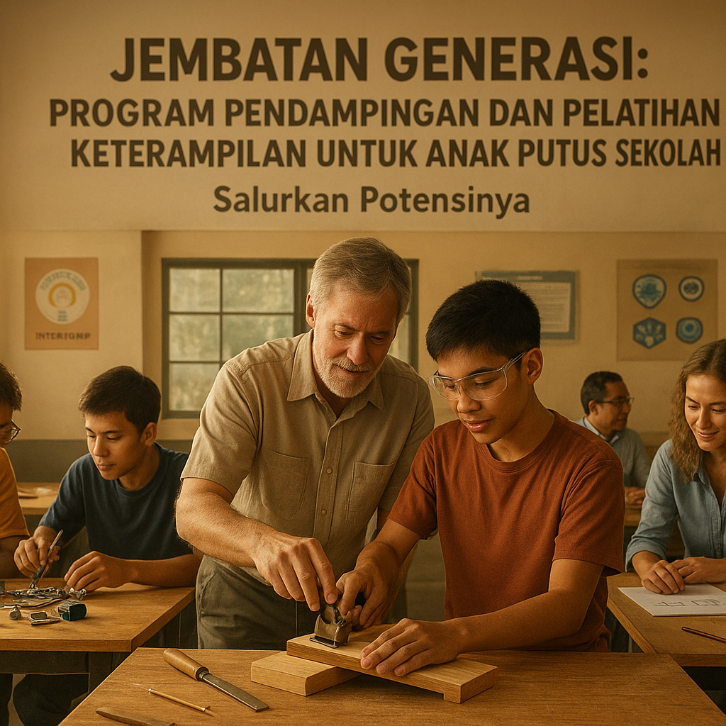 Jembatan Generasi: Program Pendampingan dan Pelatihan Keterampilan untuk Anak Putus Sekolah