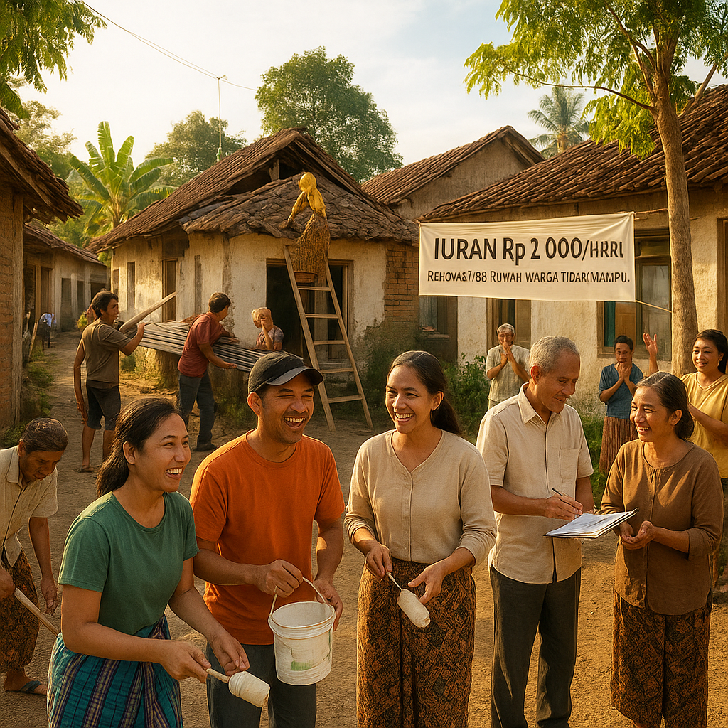 Iuran Rp 2.000/Hari, Warga Yogya Renovasi 165 Rumah Warga Tidak Mampu