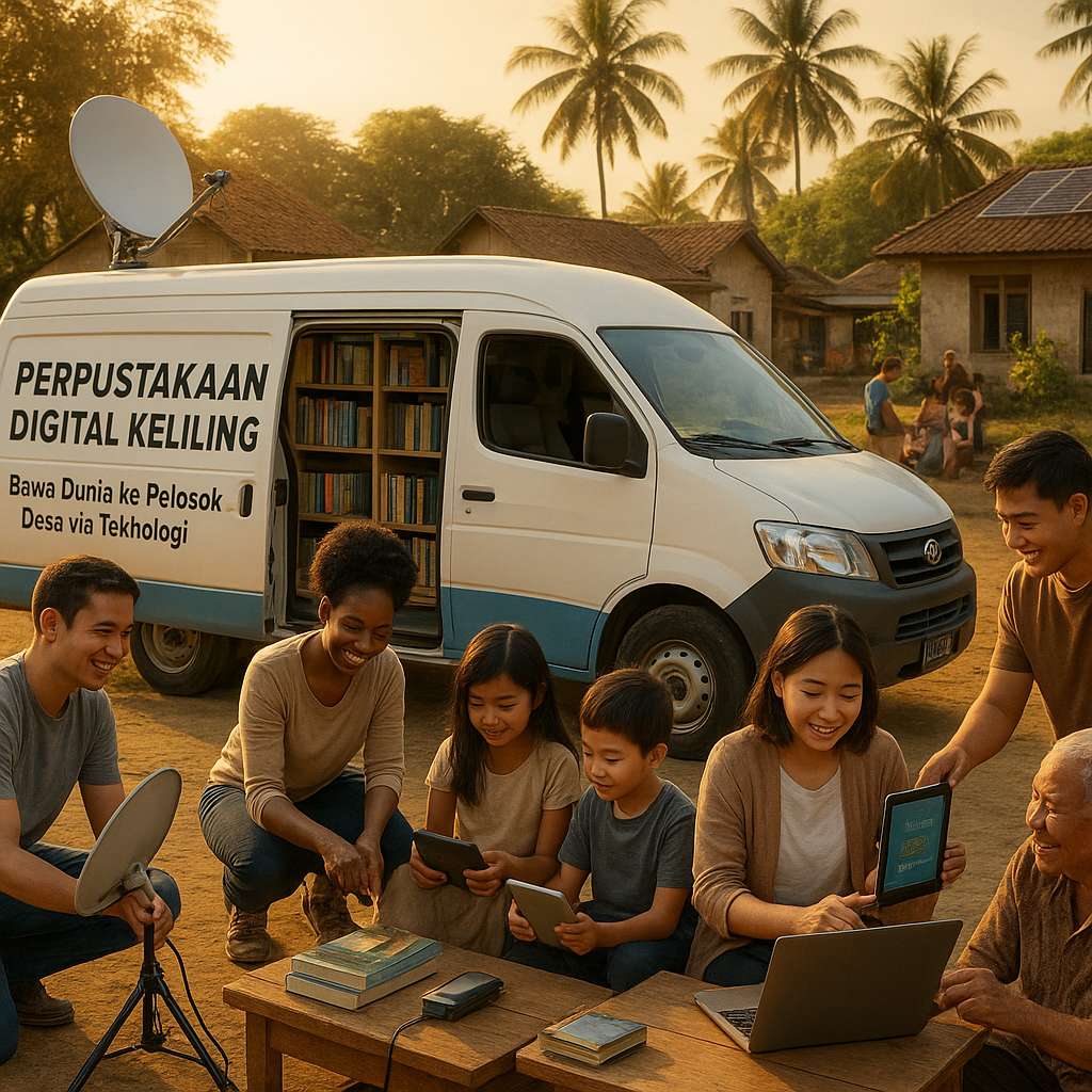 Perpustakaan Digital Keliling: Bawa Dunia ke Pelosok Desa via Teknologi