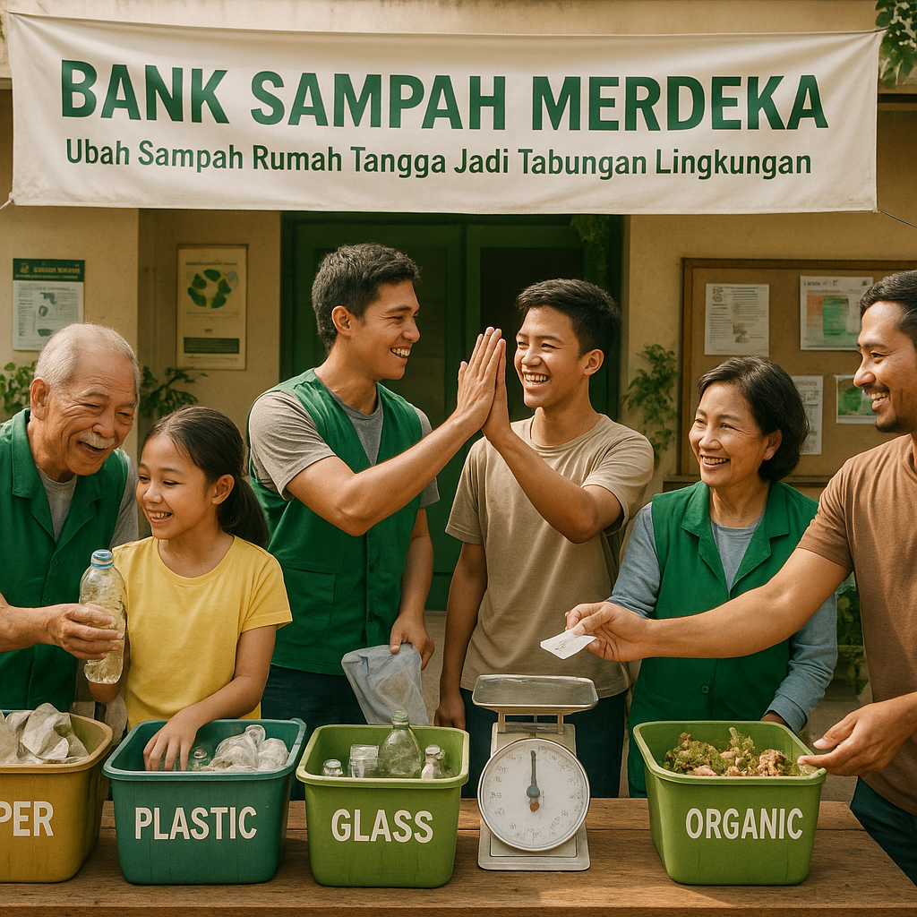 Bank Sampah Merdeka: Ubah Sampah Rumah Tangga Jadi Tabungan Lingkungan